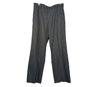 Banana Republic Mens Dress Pants 36x32 Gray Check Flat Front Classic Fit